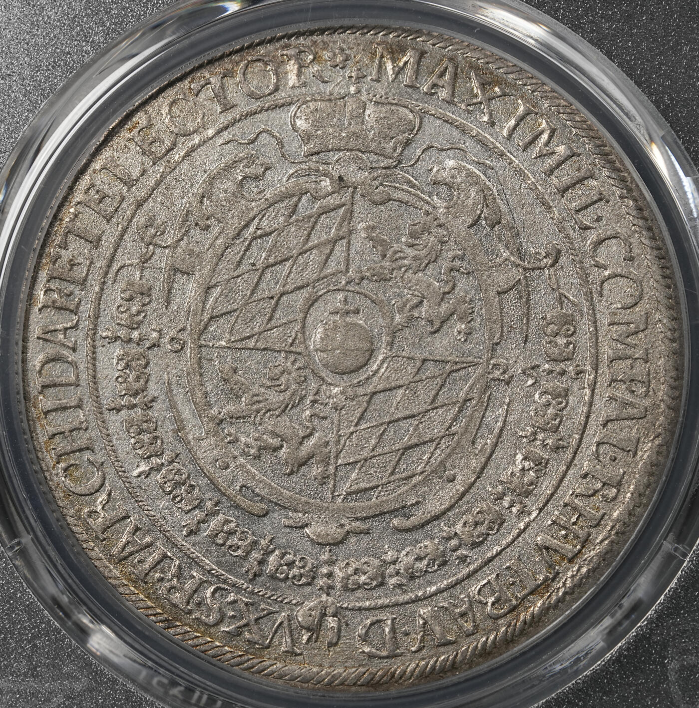 修遠堂世界钱币第五十二期 全场包邮 PCGS AU55 1625年巴伐利亚圣母抱婴泰勒大银币 少见的早期泰勒