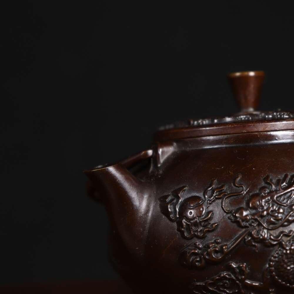 杂项专场 纯铜龙凤酒壶重量