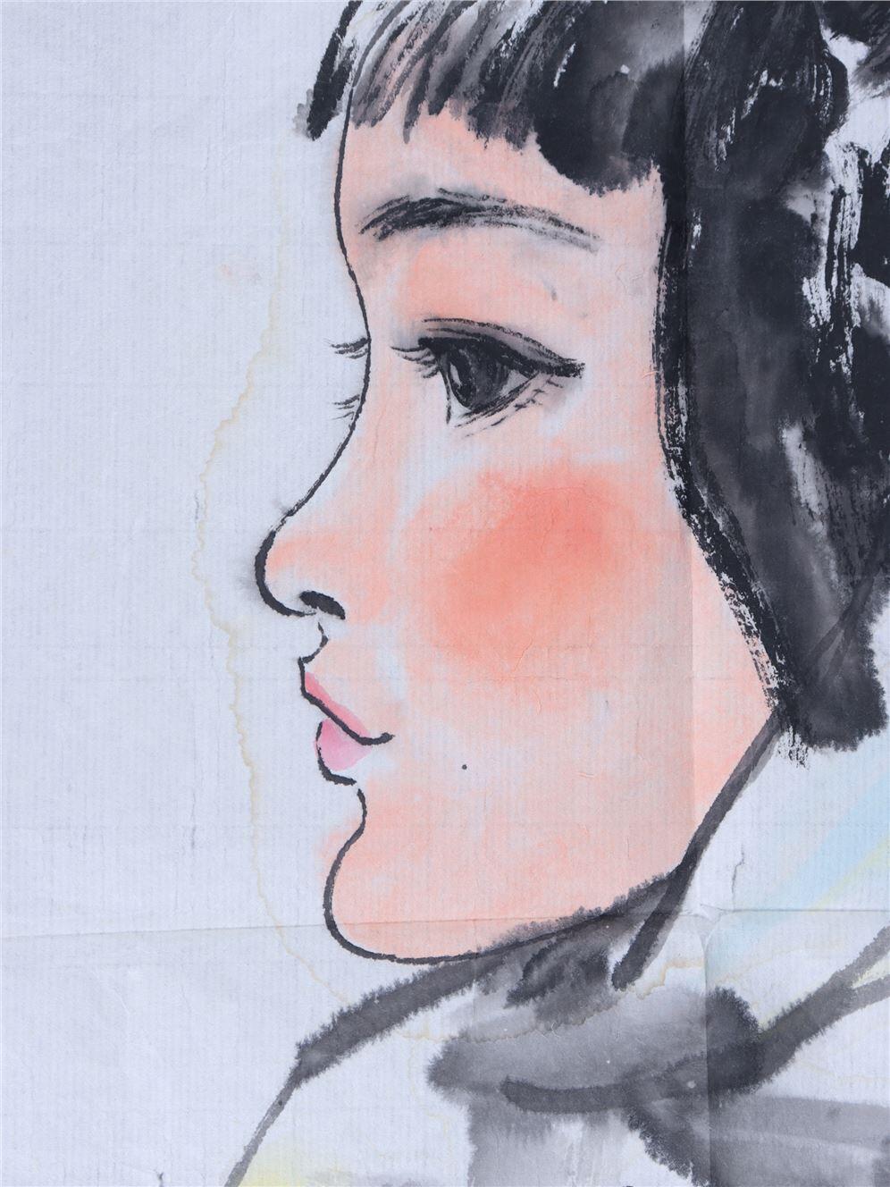 承乾2024年秋季文物艺术品拍卖会 刘文西 《小女孩》 纸本镜心 47.5*33.5