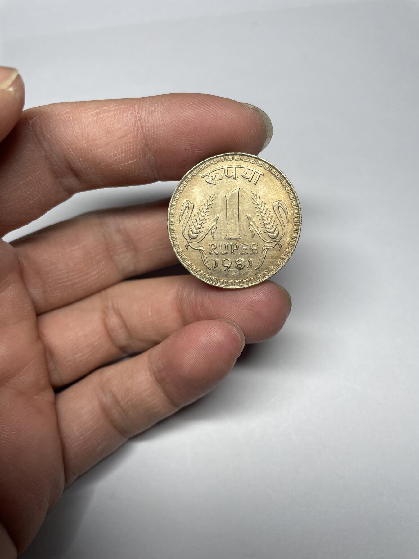 每日一拍，2024年集古藏今外币拍卖第十九期-第9场—（总第189拍），可以寄存60天，满160元包邮。 1981年印度1卢比