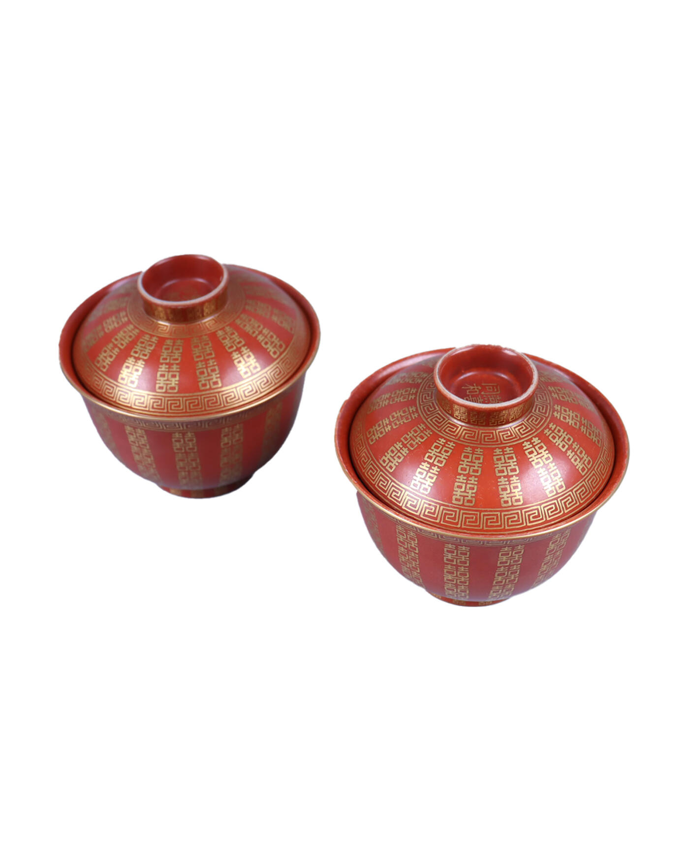 承乾2024年秋季文物艺术品拍卖会 青同治 “喜”字大婚瓷一对 2 9.7*9cm*2  瓷
