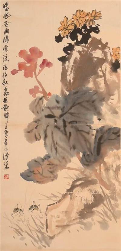 承乾2024年秋季文物艺术品拍卖会 - 王梦白  秋趣 设色纸本立轴 69*34cm