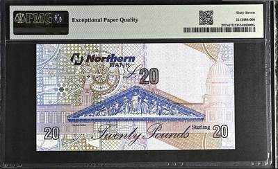 《张总收藏》181期-外币精品百拍特别场 北爱尔兰20镑 PMG67E 2005年a版 北方银行 英国发明家弗格森