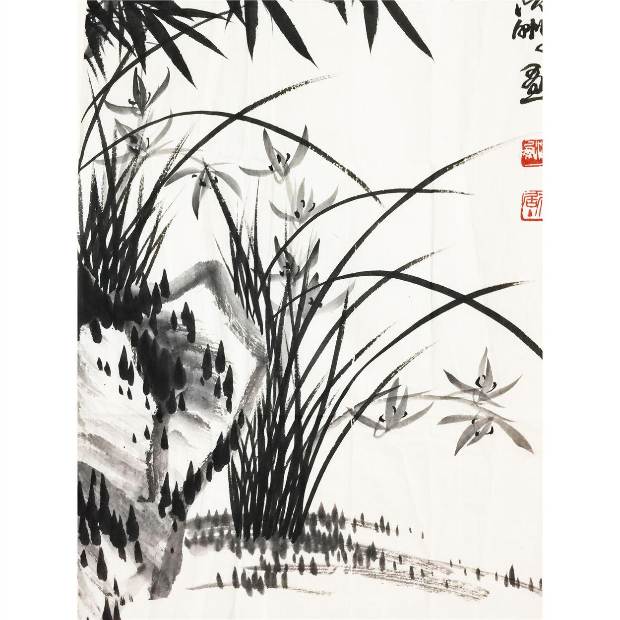 承乾2024年秋季文物艺术品拍卖会 沈鹏 三友图 纸本镜心 98x47cm