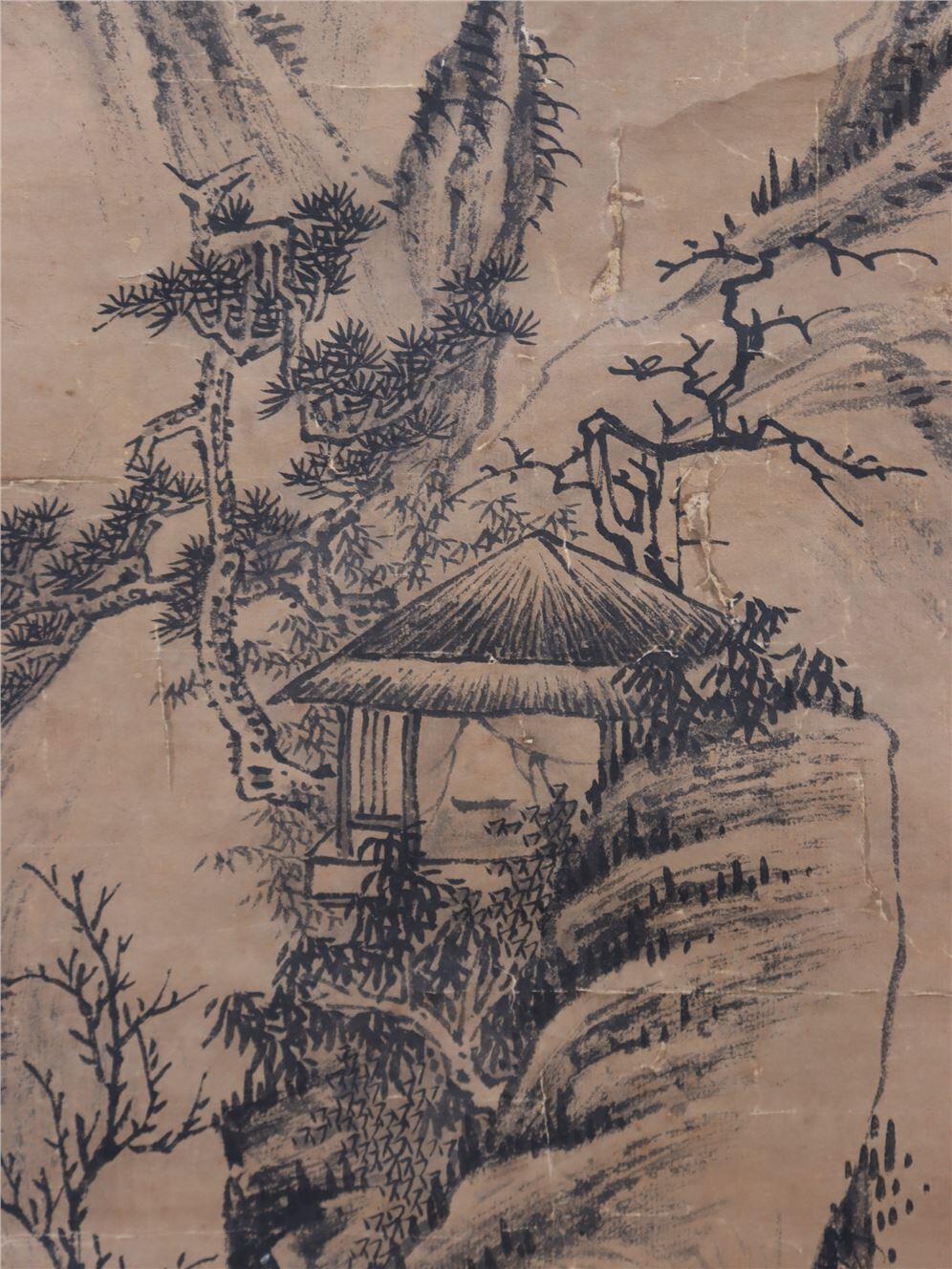 承乾2024年秋季文物艺术品拍卖会 石涛 山水 书法 166*46.3cm