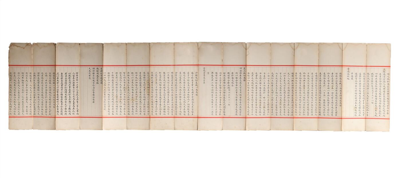 承乾2024年秋季文物艺术品拍卖会 清 殿试册手稿 纸本折装 42*11.5*18cm