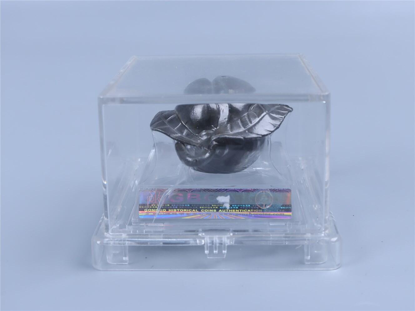 承乾2024年秋季文物艺术品拍卖会 清代 锡质桃形砍滴 1 6.4cm 62g 锡