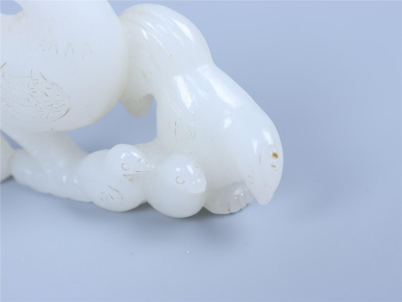 承乾2024年秋季文物艺术品拍卖会 清 白玉大吉大利摆件 1 8.5*5.85cm 91.49g 玉