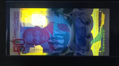 《张总收藏》181期-外币精品百拍特别场 东加勒比2024年AA冠50元UNC无47，格林纳达独立50周年纪念钞