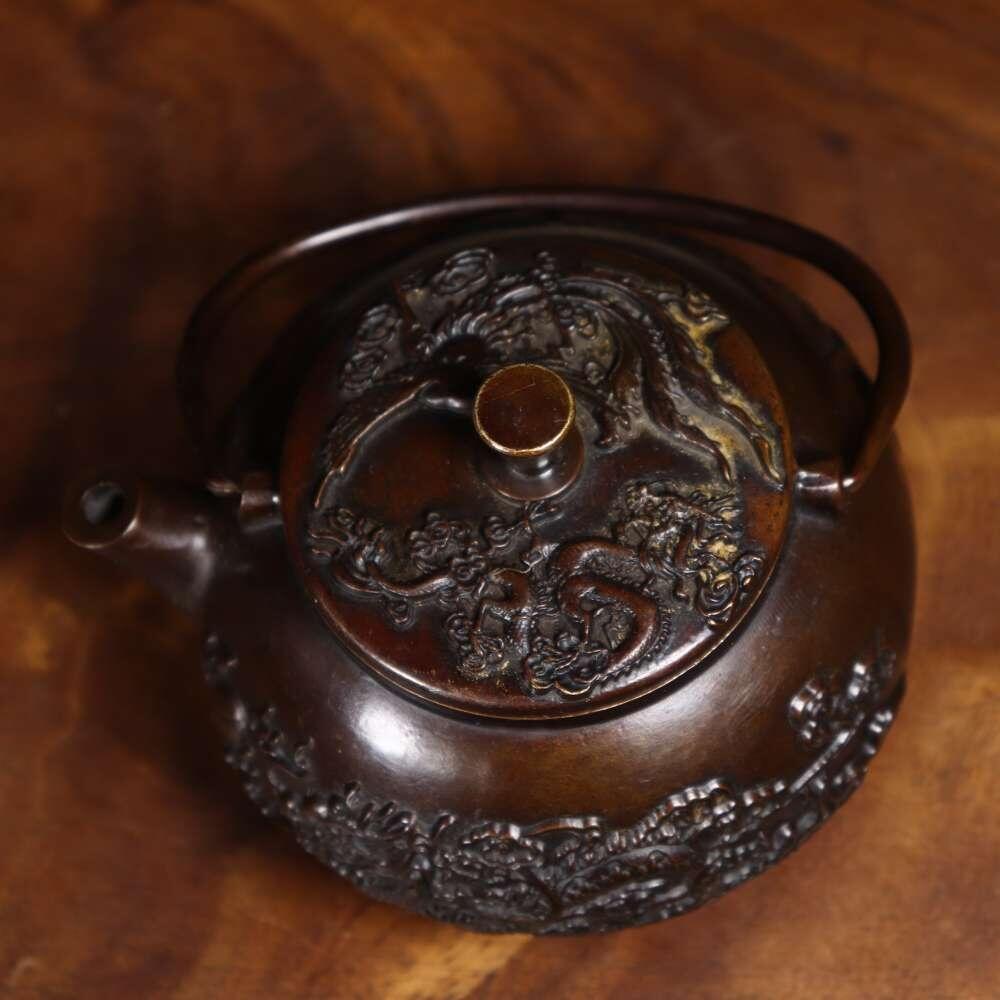 杂项专场 纯铜龙凤酒壶重量