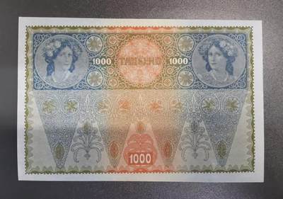 《张总收藏》181期-外币精品百拍特别场 奥地利奥匈帝国1902年1000克朗特UNC/UNC-大票幅漂亮 百年老票