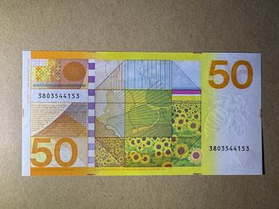 《张总收藏》181期-外币精品百拍特别场 荷兰50盾 UNC 1982年 经典向日葵