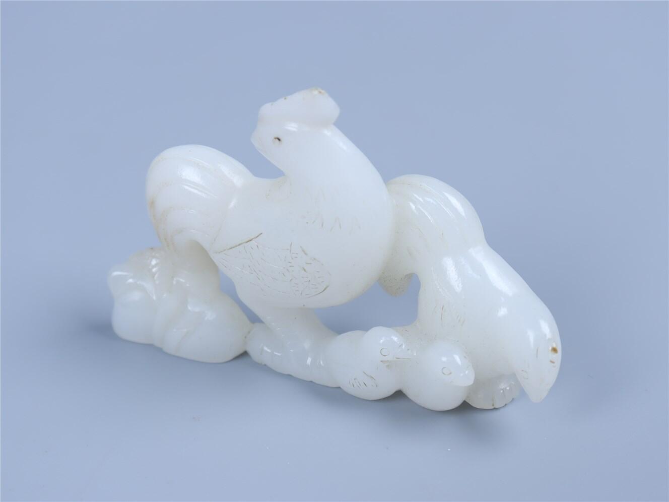 承乾2024年秋季文物艺术品拍卖会 清 白玉大吉大利摆件 1 8.5*5.85cm 91.49g 玉