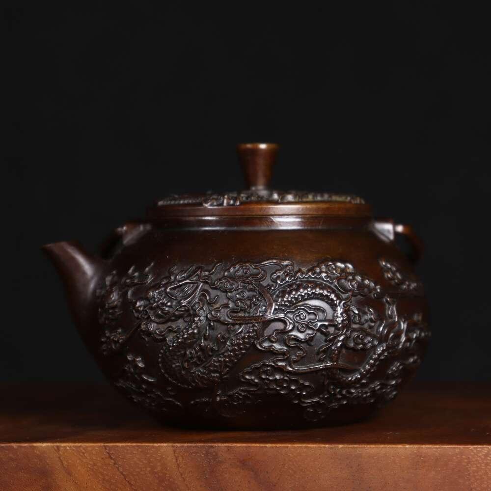 杂项专场 纯铜龙凤酒壶重量