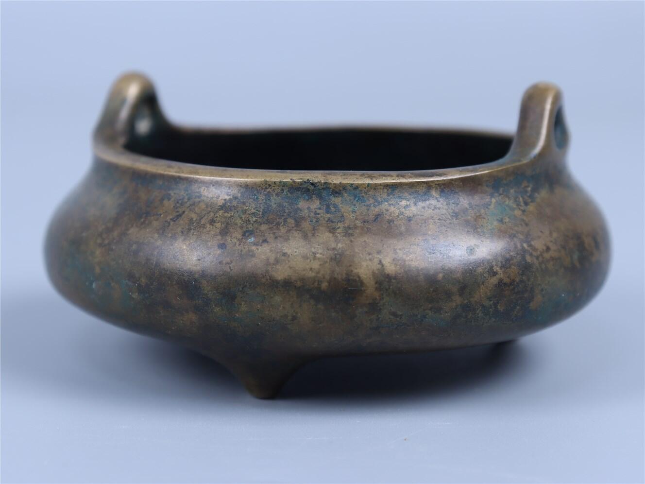 承乾2024年秋季文物艺术品拍卖会 民国 铜双耳三足琴炉 1 直径101.2cm 477.22g 铜