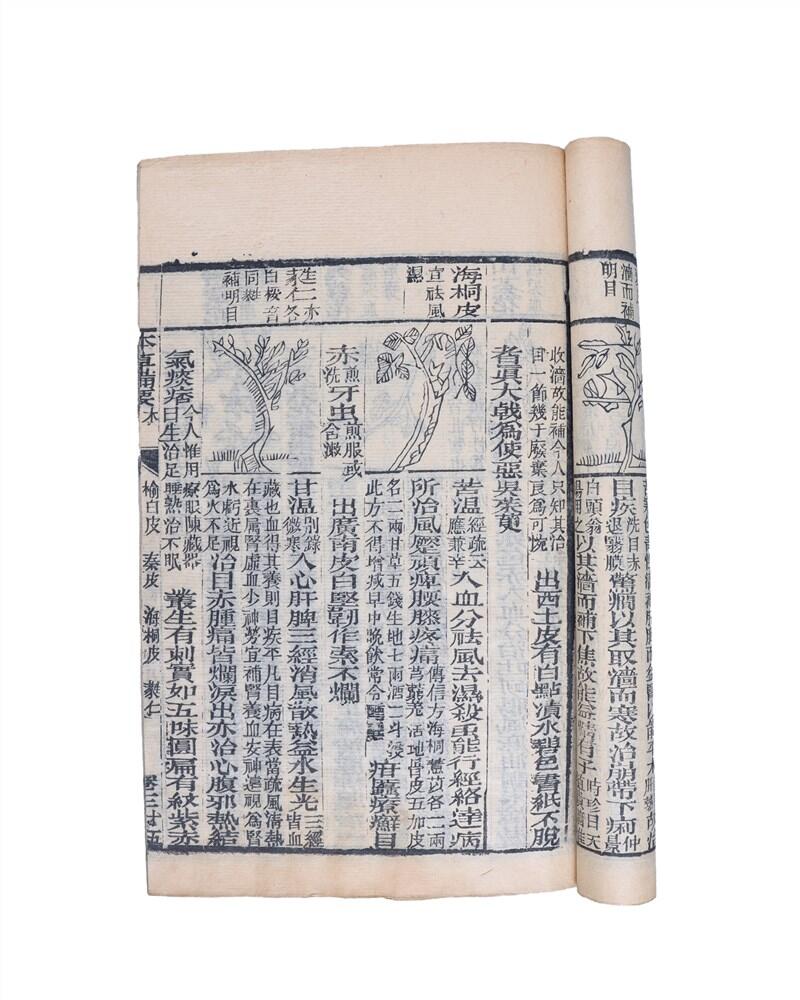 承乾2024年秋季文物艺术品拍卖会 清 《图注本草备要》（1函4册） 纸本线装 24*15cm