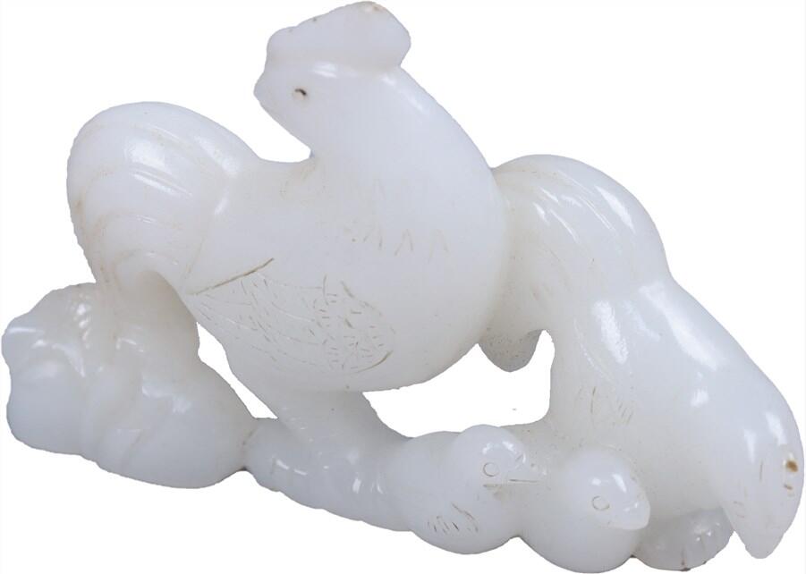 承乾2024年秋季文物艺术品拍卖会 清 白玉大吉大利摆件 1 8.5*5.85cm 91.49g 玉