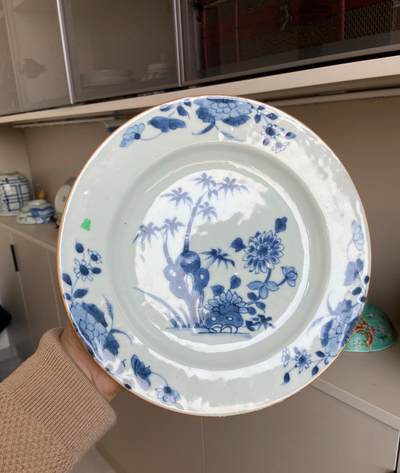 明清瓷器 - 清康熙青花花卉盘