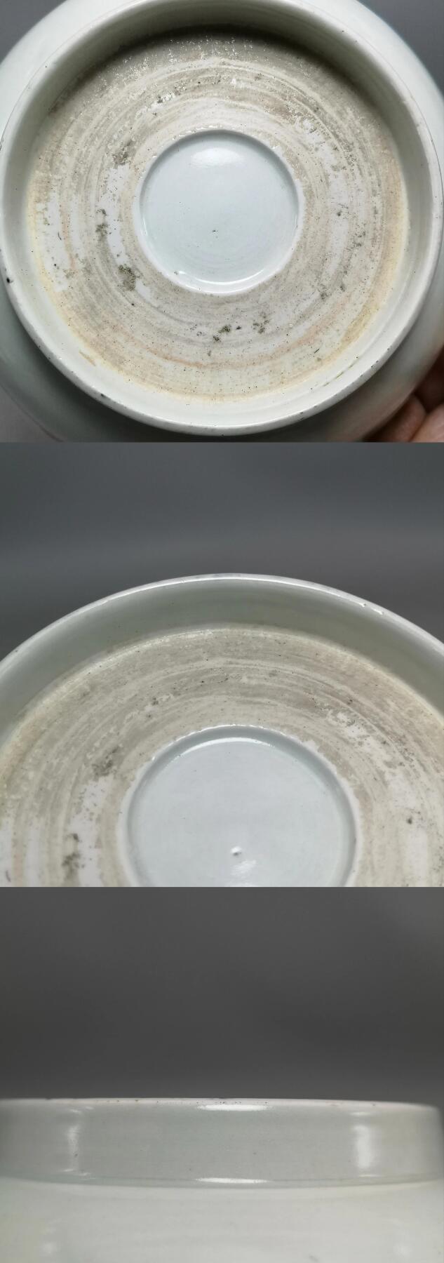 明清瓷器 晚清时期日本青花山水纹菱花口盘