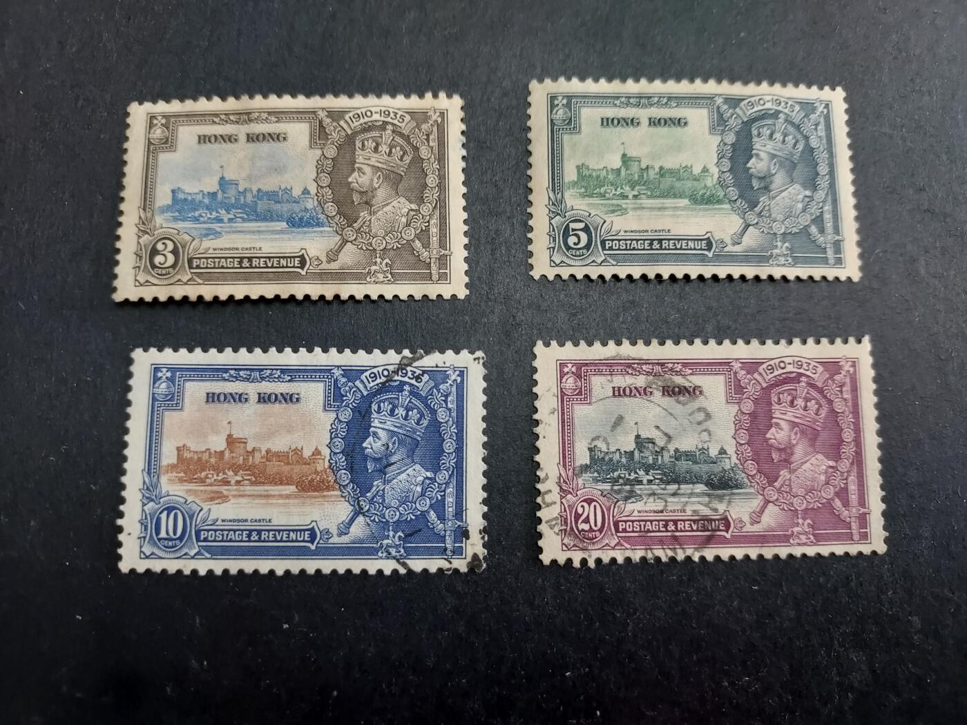 博彦收藏 BON 4月28日 8点 邮票专场 香港1935 乔治五世银禧新旧混 3/5新票 10/20旧票 上品