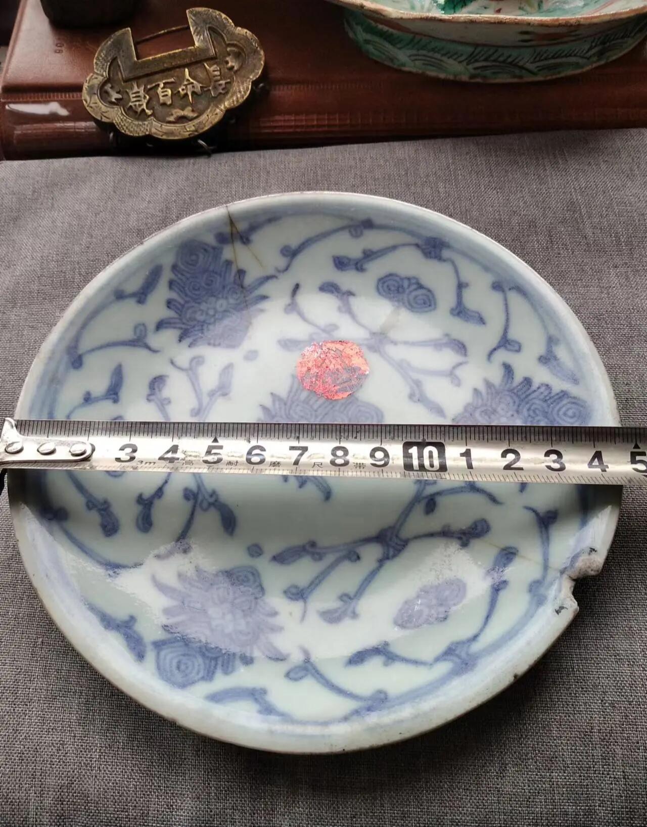 明清瓷器 清中期青花盘
