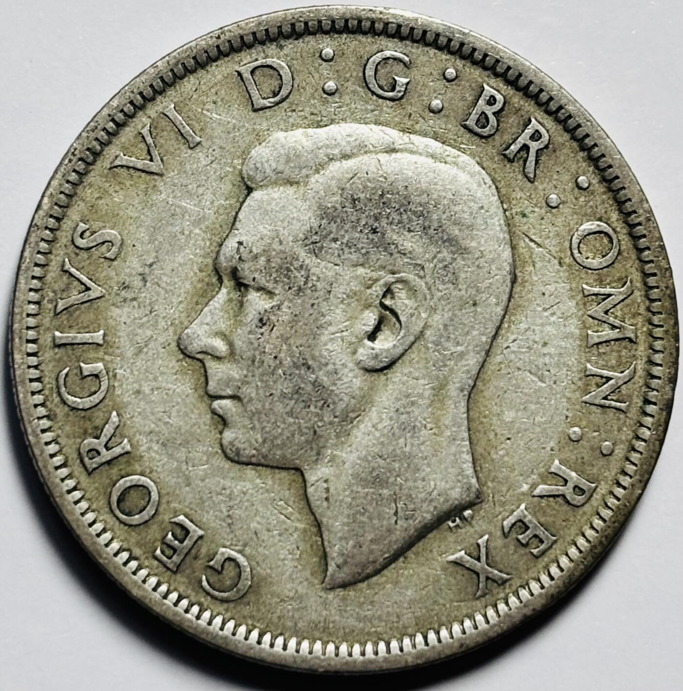 文馨钱币收藏第 203 场，英系套册纪念币，古铜币 1943 年英国半克朗大银币