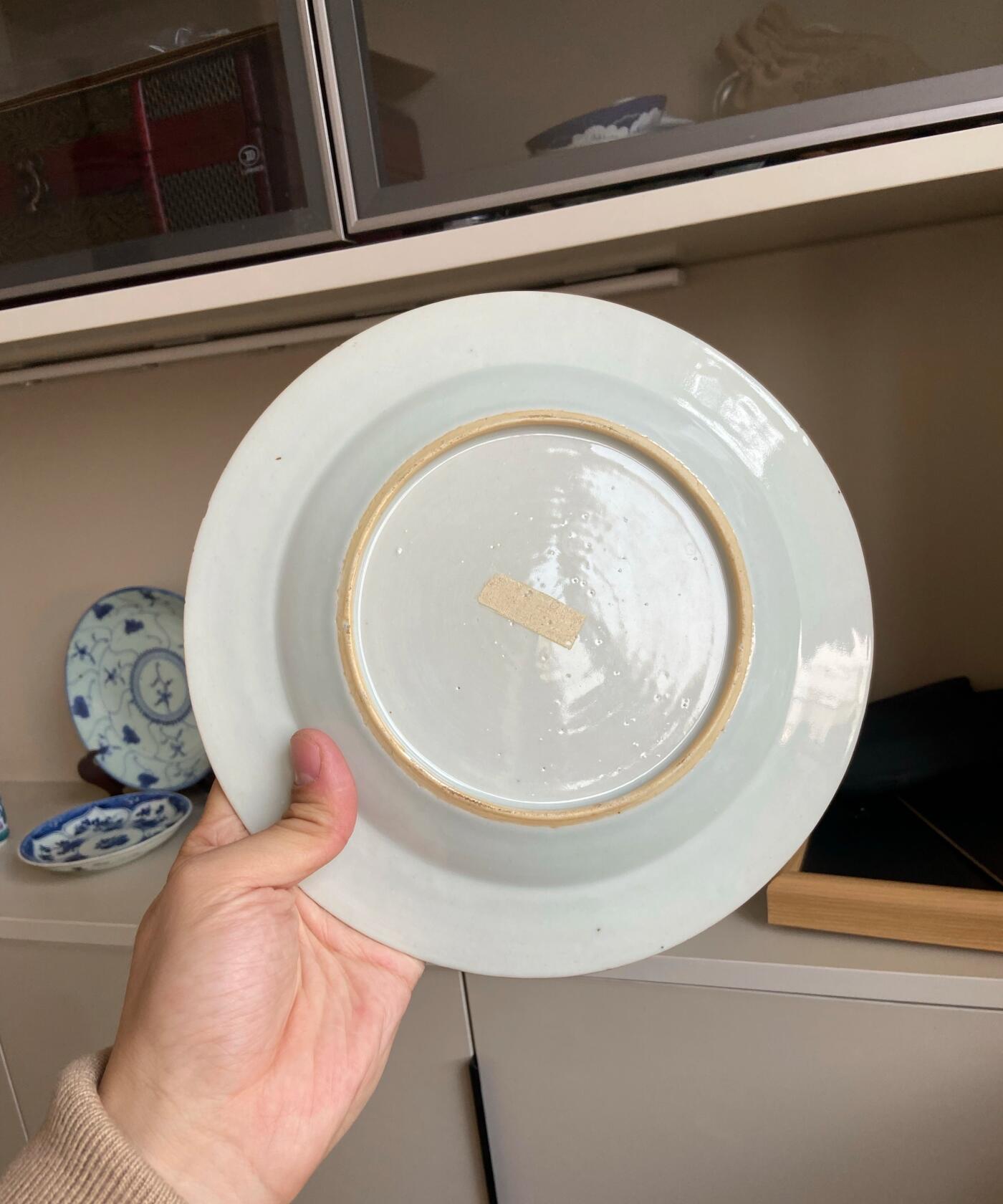 明清瓷器 清康熙青花花卉盘