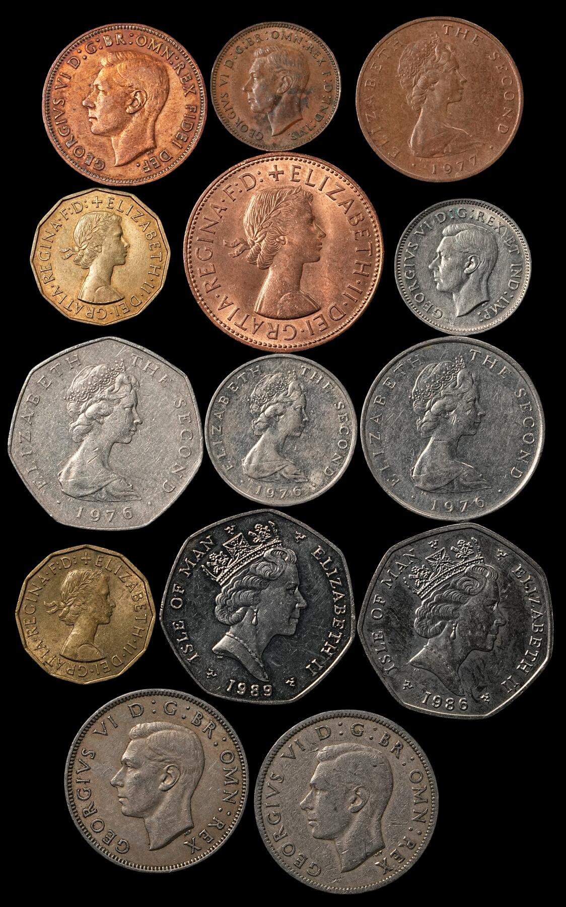 修遠堂世界钱币第五十二期 全场包邮 英国，英联邦硬币一组