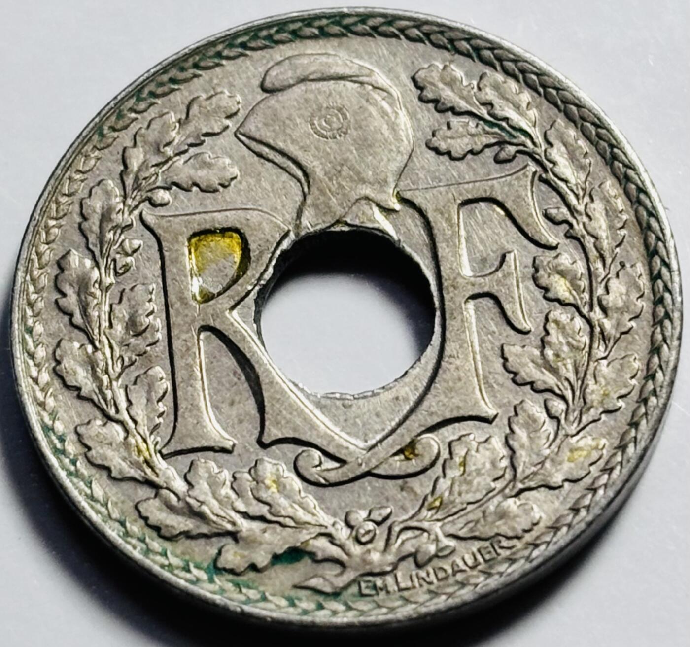 文馨钱币收藏第 203 场，英系套册纪念币，古铜币 好品 1927 年法国 10 分