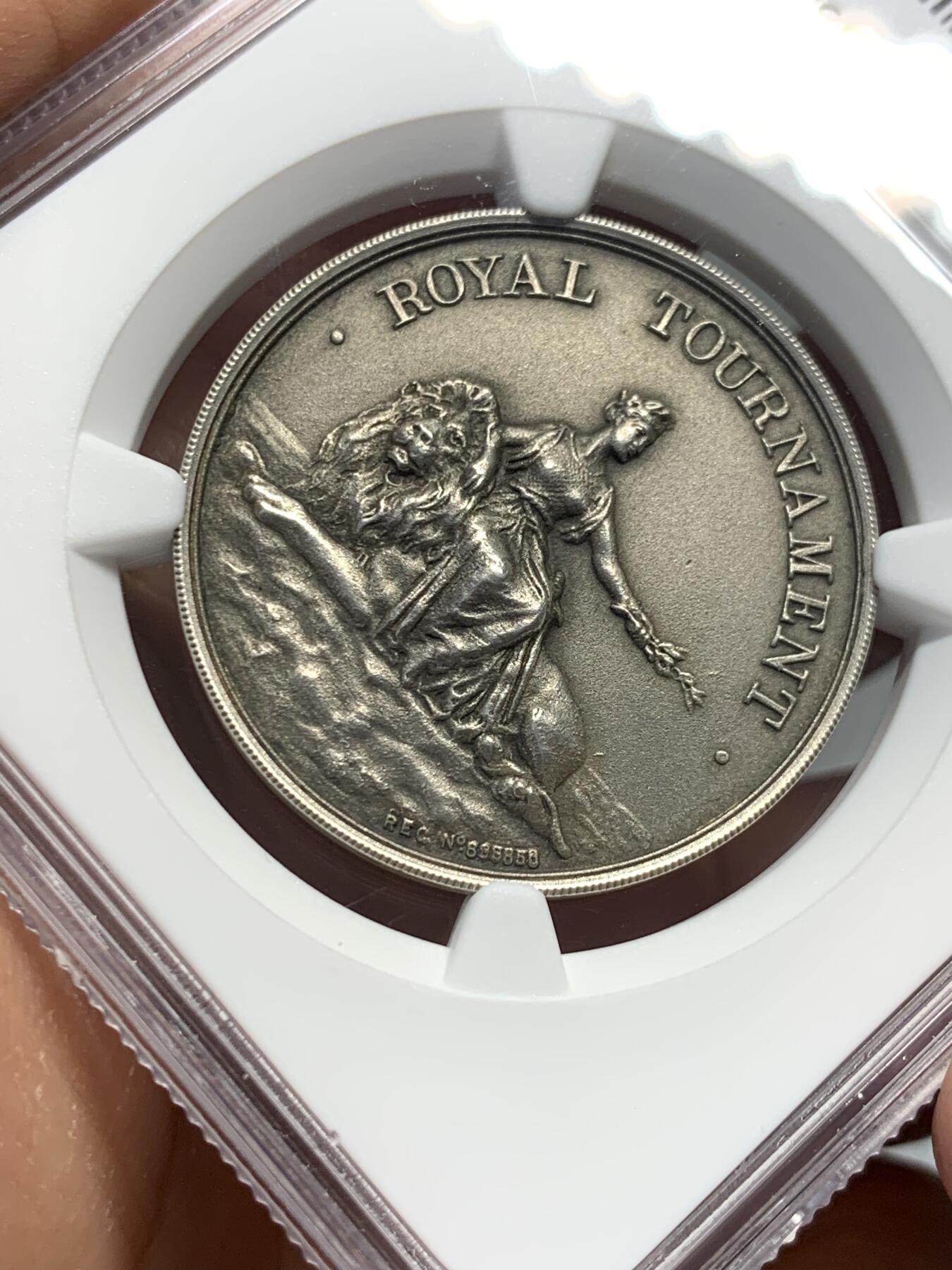 《竞宝斋》第342场 周日，周一，2场连拍 （全场包邮） NGC MS64 英国1926年皇家海军竞赛银章，直径32.5mm，重15.3克。