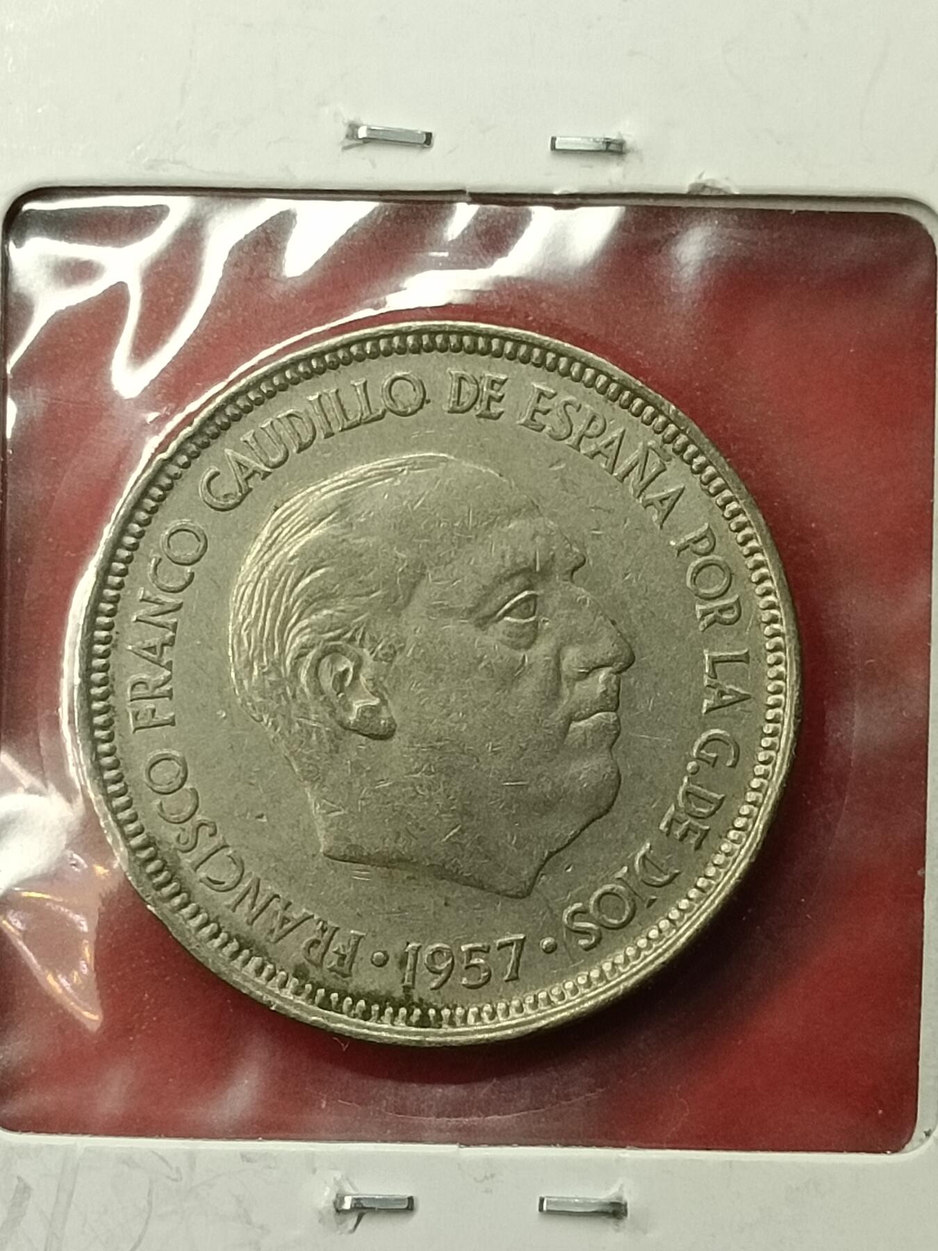 吉祥压岁钱外国硬币第45场 西班牙硬币1957