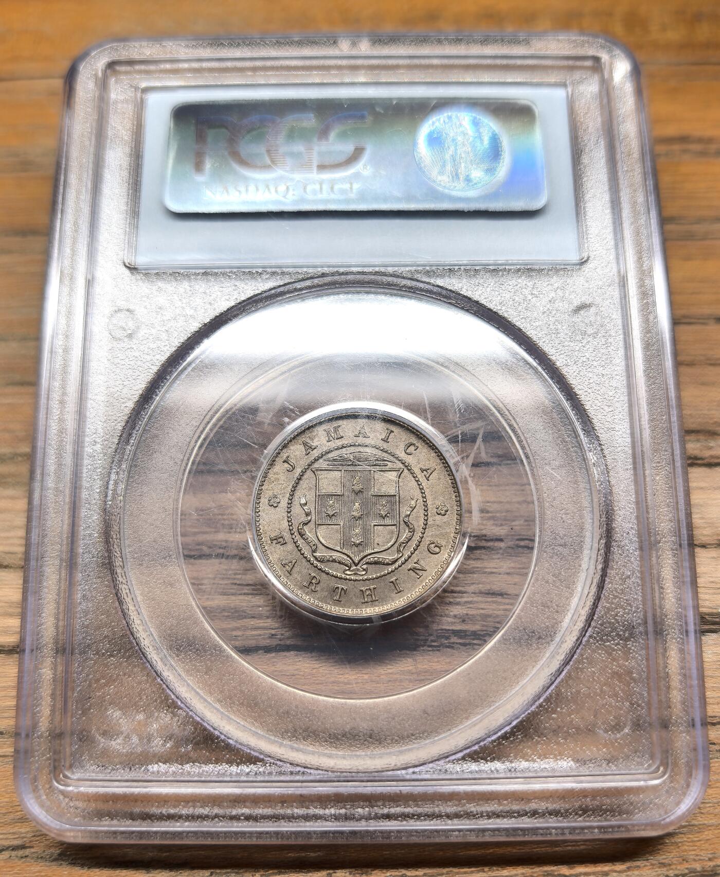凡希社世界钱币微拍第二百九十四期 1910英属牙买加爱七1/4便士PCGS-MS64