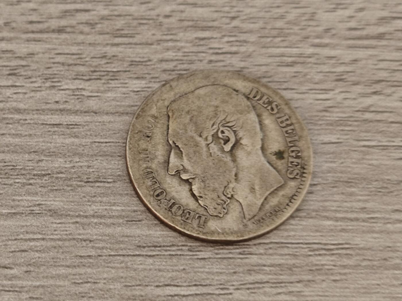 小小杂货铺22期  满五十包邮 可寄存 一元佣金 （银币、散币） 比利时两法郎银币有磨损 9.5g 835银