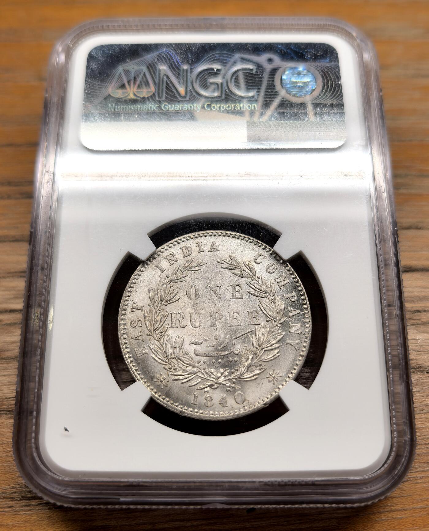 凡希社世界钱币微拍第二百九十四期 1840东印度公司小维卢比NGC-MS633️⃣