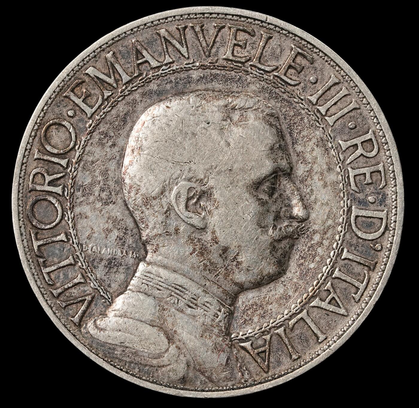 修遠堂世界钱币第五十二期 全场包邮 1908年意大利马车2里拉银币 9.93g