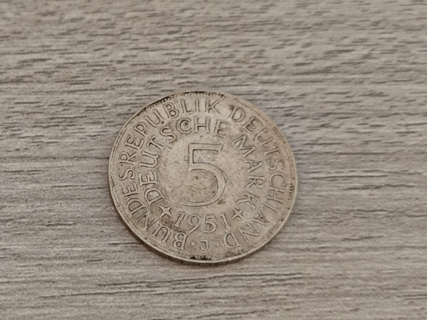 小小杂货铺22期  满五十包邮 可寄存 一元佣金 （银币、散币） 1951年五马克银币