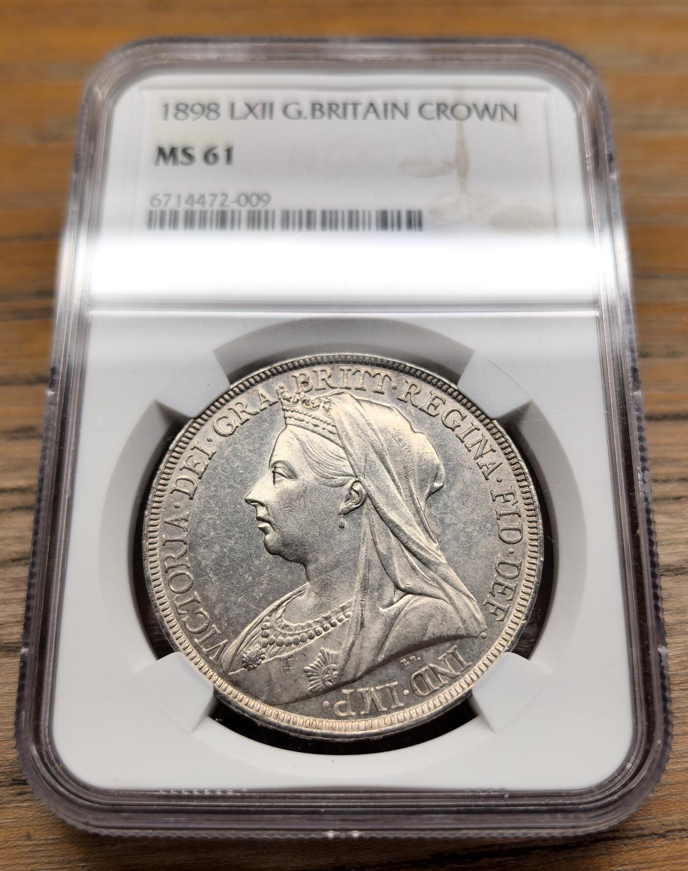 凡希社世界钱币微拍第二百九十四期 荐！1898英国老维批纱马剑NGC-MS61