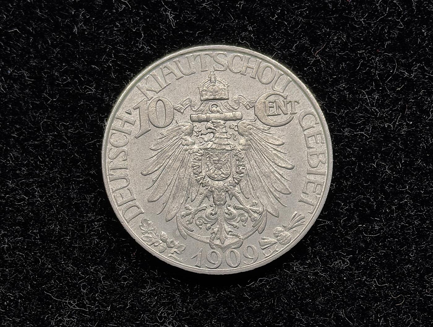 凡希社世界钱币微拍第二百九十四期 1909德占胶州大德国宝一角UNC