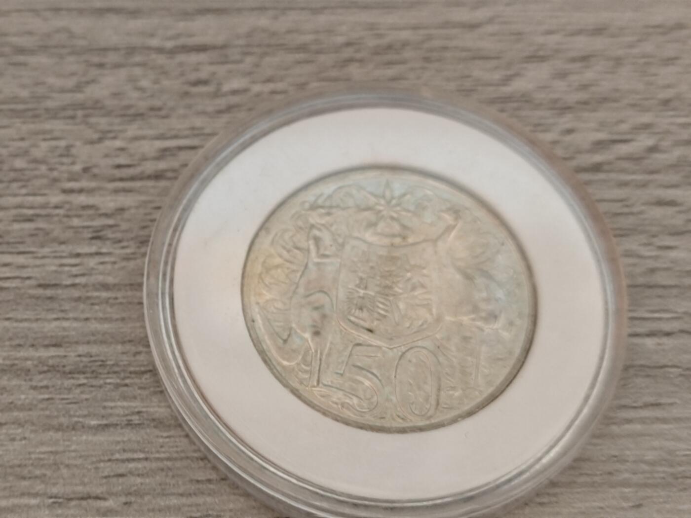 小小杂货铺22期  满五十包邮 可寄存 一元佣金 （银币、散币） 澳大利亚五十便士银币