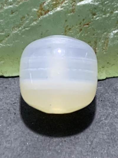 精美高玉化天地荔枝冻玛瑙老形桶珠一颗 - 精美高玉化天地荔枝冻玛瑙老形桶珠一颗