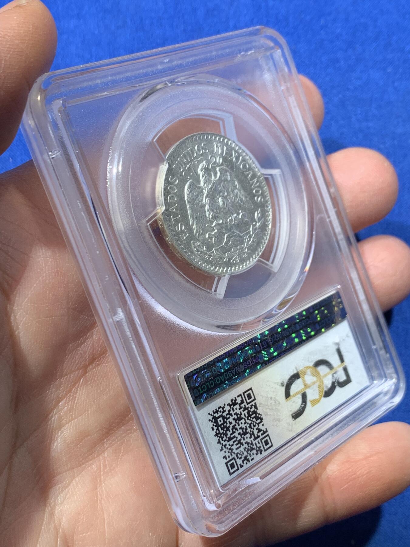 《竞宝斋》第342场 周日，周一，2场连拍 （全场包邮） PCGS MS64 墨西哥1944-M鹰洋50C银币