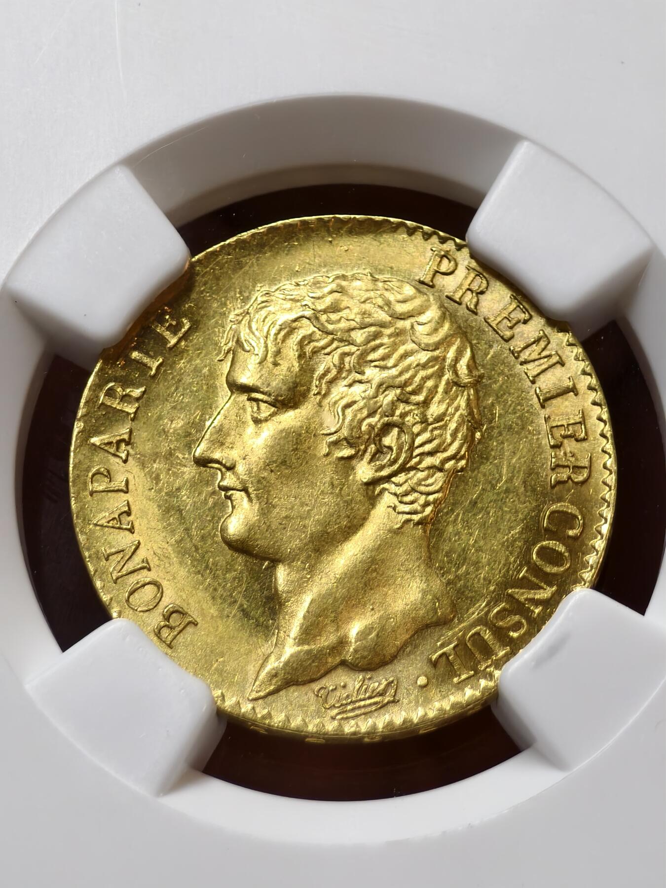 NGC-MS62法国共和12年（AN12）拿破仑第一执政20法郎金币- 金质的欧罗巴