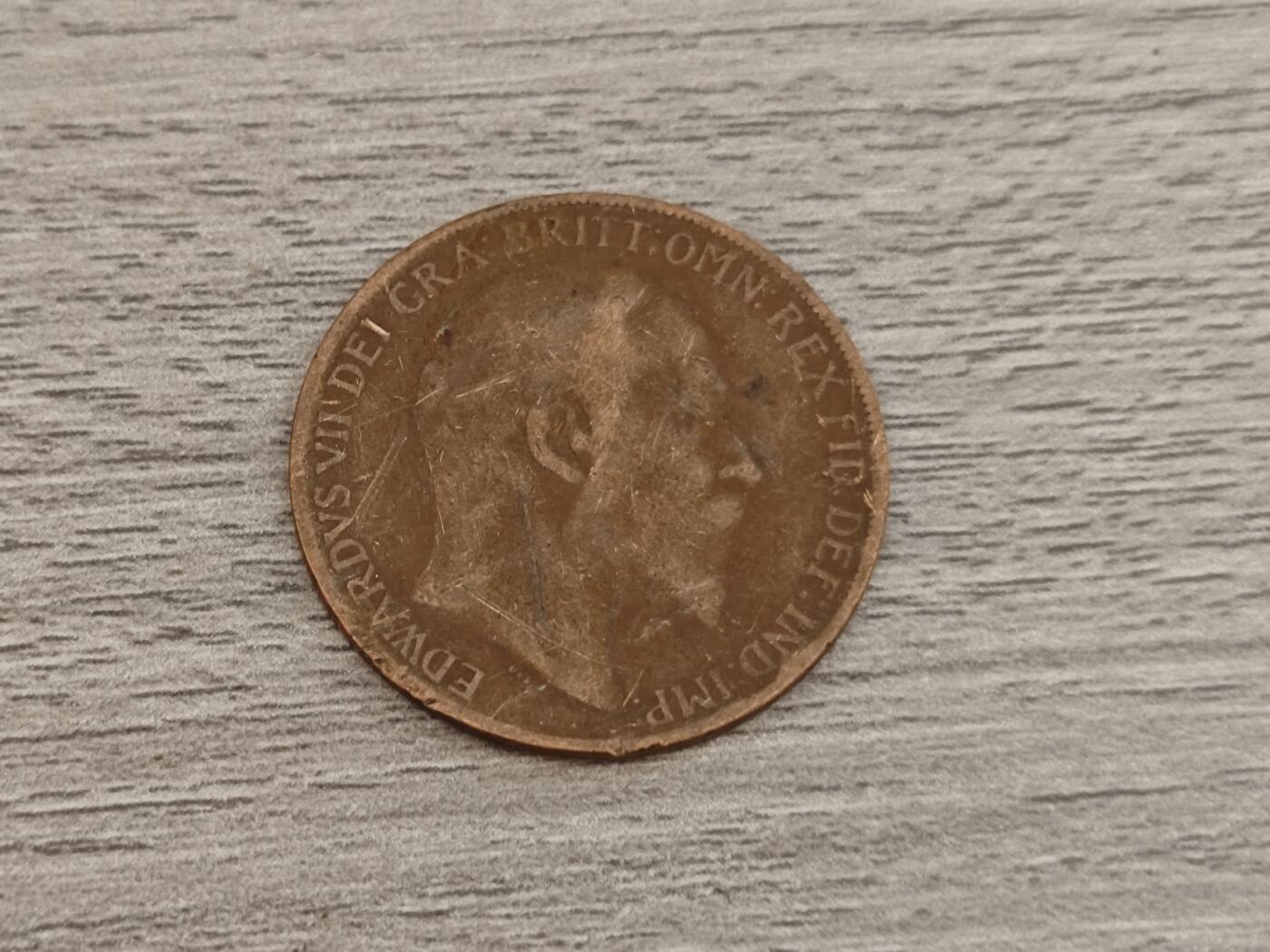 小小杂货铺22期  满五十包邮 可寄存 一元佣金 （银币、散币） 1909年一便士