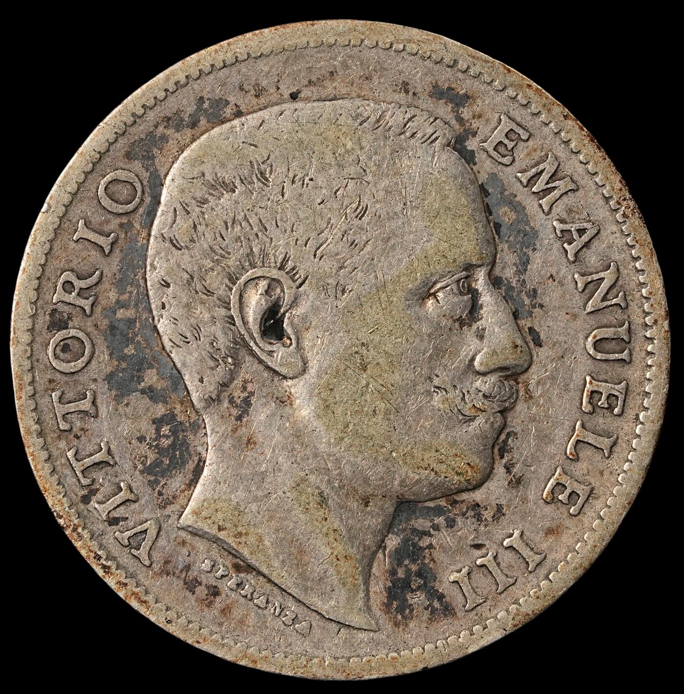 修遠堂世界钱币第五十二期 全场包邮 1901年意大利1里拉银币 4.87g