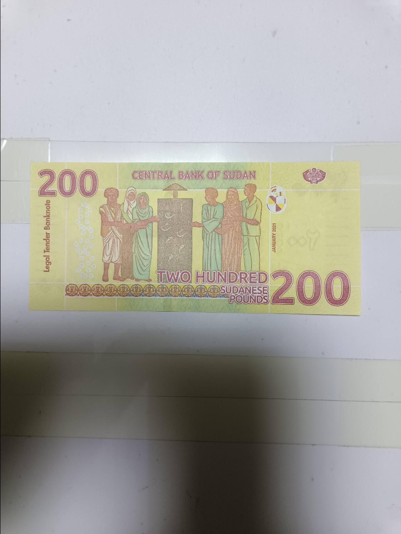 【20250102】非全新纸币第207场 苏丹200镑，好品