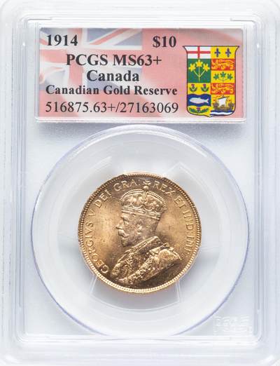 梧彩钱庄捡漏拍12月 - 1914 $10 加拿大10加元金币 重16.72克