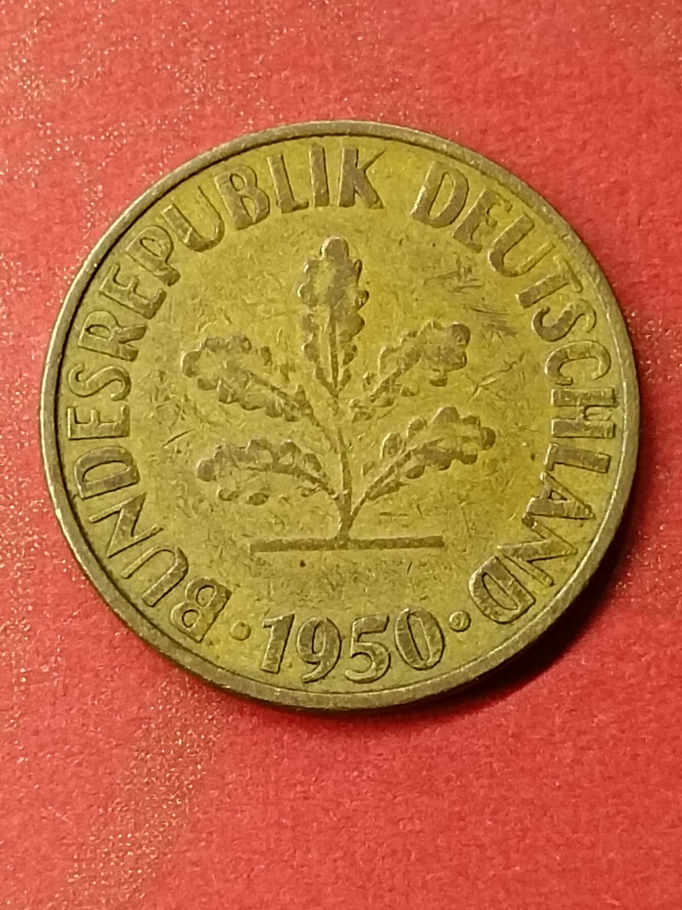 吉祥压岁钱外国硬币第46场 德国硬币1950