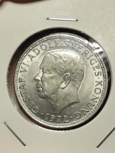 2024年第二十六场外国好品散币(免佣金) - 原光好品瑞典🇸🇪1972年5克朗大币(首发年仅发行2年)
