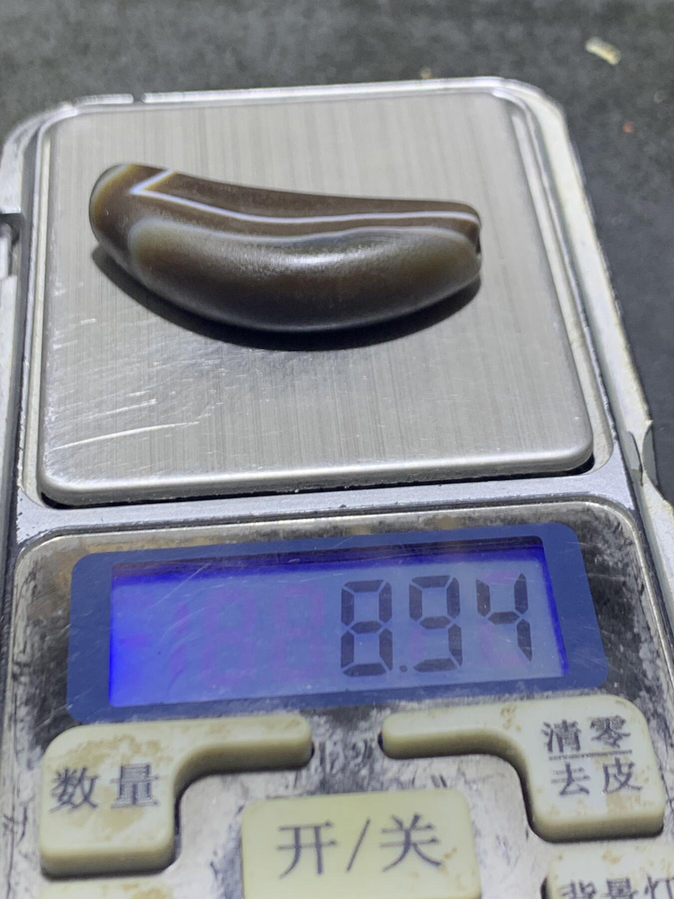 精美高玉化天眼纹风化纹缠丝玛瑙锁骨坠，（牛角珠）一颗
