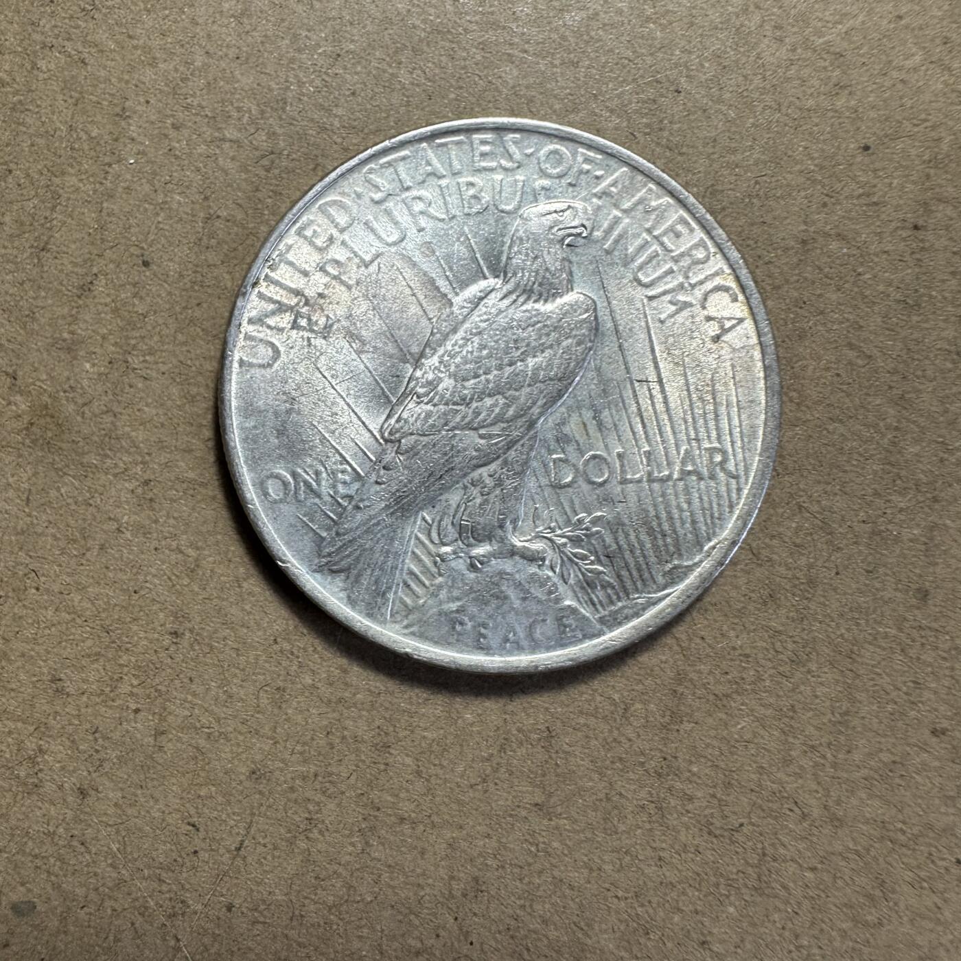 2025首场 世界钱币，章 原光！美国1922年和平鸽一美元大银币